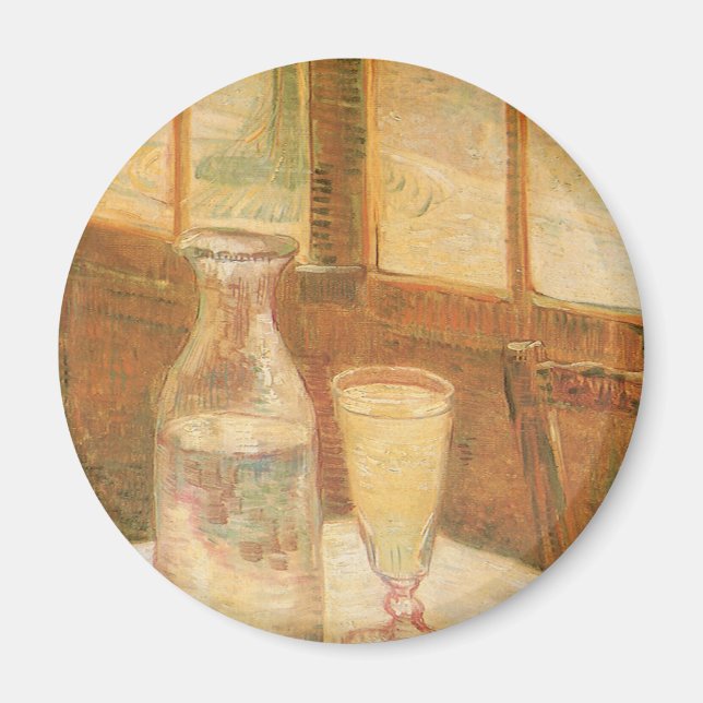 Fortfarande Life med Absinthe av Vincent van Gogh Magnet (Framsidan)