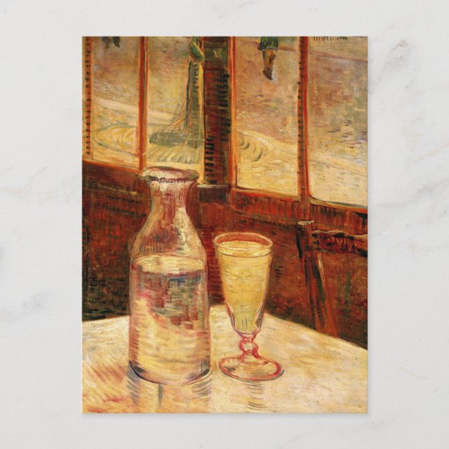 Fortfarande Life med Absinthe av Vincent van Gogh Vykort (Framsida)