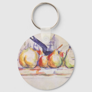 Fortfarande Life med Saucepan av Paul Cezanne Nyckelring