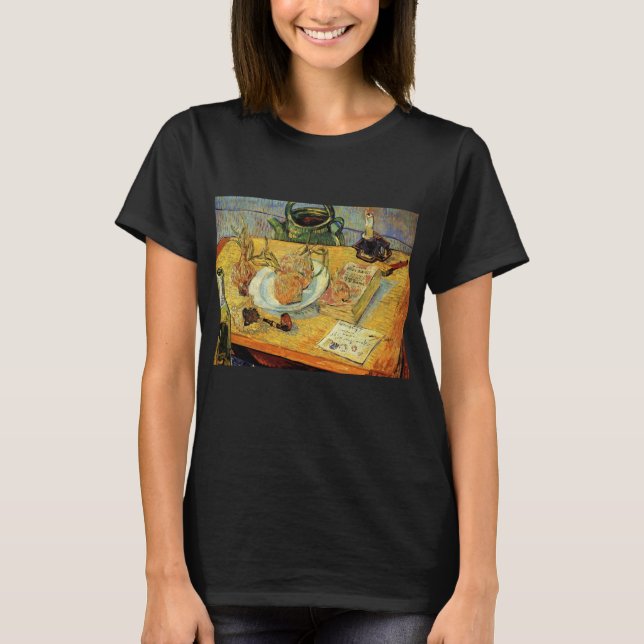 Fortfarande Life med Teckning Board av Vincent van T Shirt (Framsida)