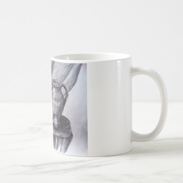Fortfarande Life Pencil Teckning Classic White Mug Kaffemugg (Höger)