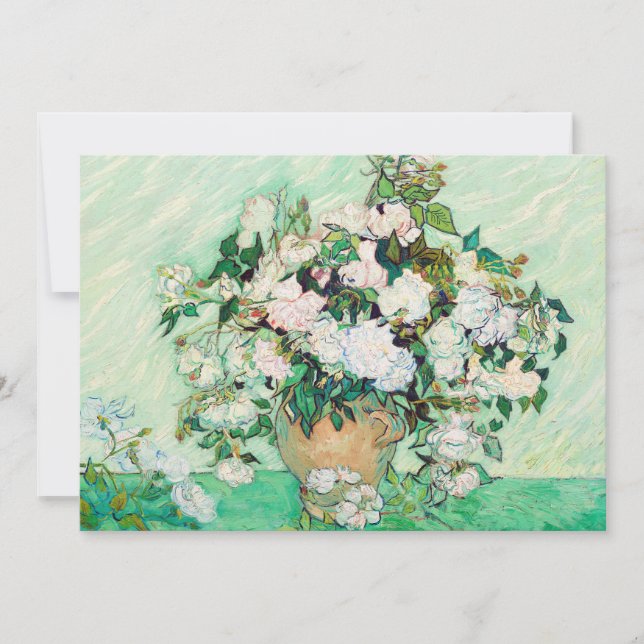 Fortfarande Life Ro i ett Vas av Vincent van Gogh Inbjudningar (Framsida)