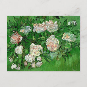 Fortfarande Life: Rosa ros av Vincent van Gogh Vykort