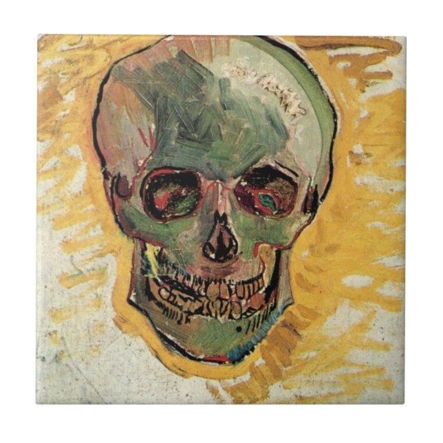 Fortfarande Life Skull av Vincent van Gogh Kakelplatta (Framsidan)