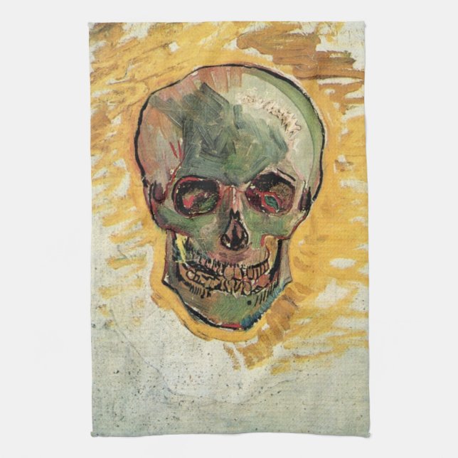 Fortfarande Life Skull av Vincent van Gogh Kökshandduk (Vertikal)