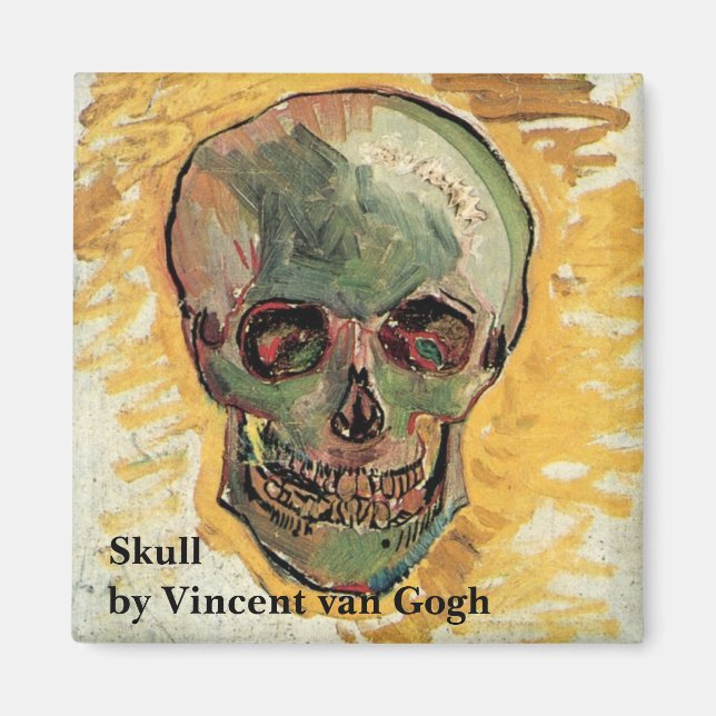 Fortfarande Life Skull av Vincent van Gogh Magnet (Framsidan)