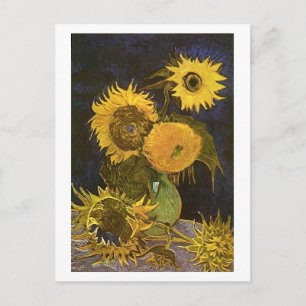 Fortfarande Life Vas 5 Sunblommor Van Gogh Fine Ar Vykort