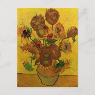 Fortfarande Life Vas med 15 solblommor - Van Gogh Vykort