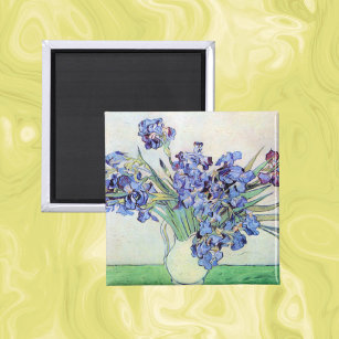 Fortfarande Life Vas med iriser av Vincent van Gog Magnet