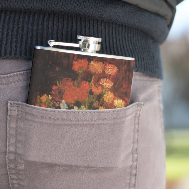 Fortfarande Life Vas med Zinnias av Vincent van Go Fickplunta (In Situ)