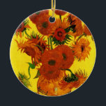 Fortfarande Life Vas w 15 Sunblommor Vincent van G Julgransprydnad Keramik<br><div class="desc">Fortfarande: Vas med femton solblommor av Vincent van Gogh är en vintage bra konst post impressionism fortfarande blommigt i livet. En vacker bukett av friska snittblommor i gult och orange från en sommarträdgård i fullt blomma. Om konstnären: Vincent Willem van Gogh (1853-1890) var en av de mest berömd Post impressionist-målarna...</div>
