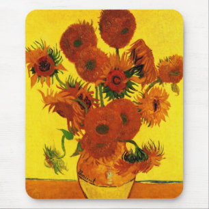 Fortfarande Life Vas w 15 Sunblommor Vincent van G Musmatta