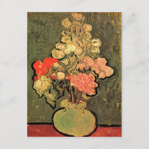 Fortfarande Life Vas with Ro Mallow by van Gogh 18 Vykort