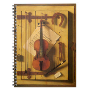 Fortfarande Life Violin and Music av William Harne Anteckningsbok