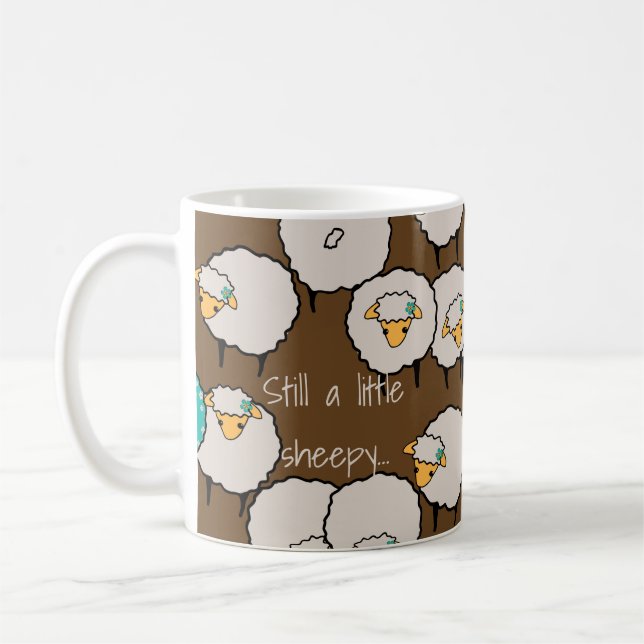 Fortfarande lite fårig behöver kaffe kul får flock kaffemugg (Vänster)