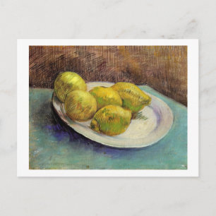 Fortfarande liv, citat på plåt, Van Gogh Fine Art Vykort