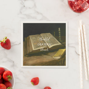 Fortfarande liv med Bible av Vincent Van Gogh Pappersservett