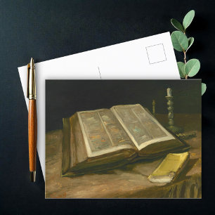 Fortfarande liv med Bible av Vincent Van Gogh Vykort