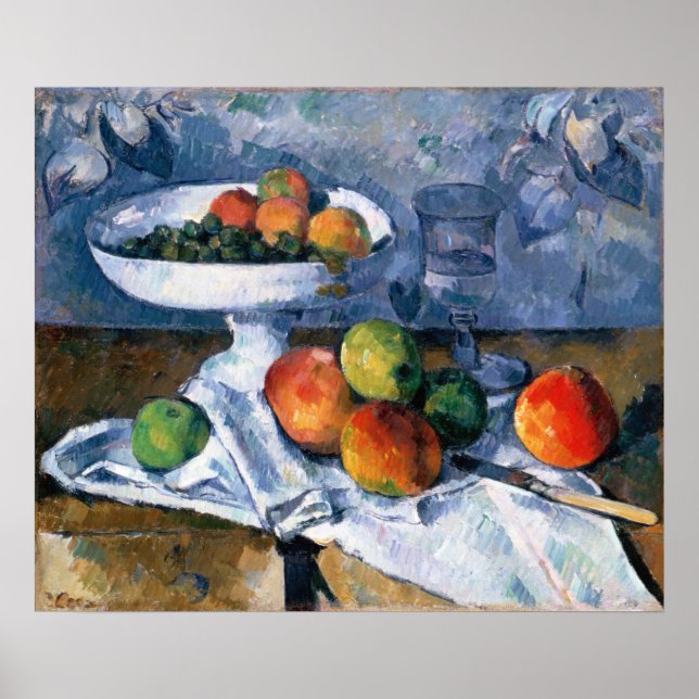 Fortfarande liv med Frukt Dish Poster (Framsidan)