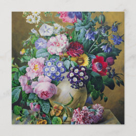 Fortfarande livet för sommarblommorna i Party Inbjudningar