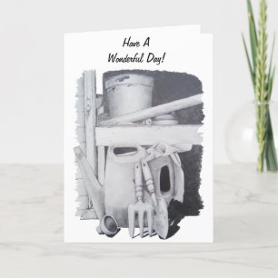 Fortfarande livet teckning i trädgårdsodlare i ver kort