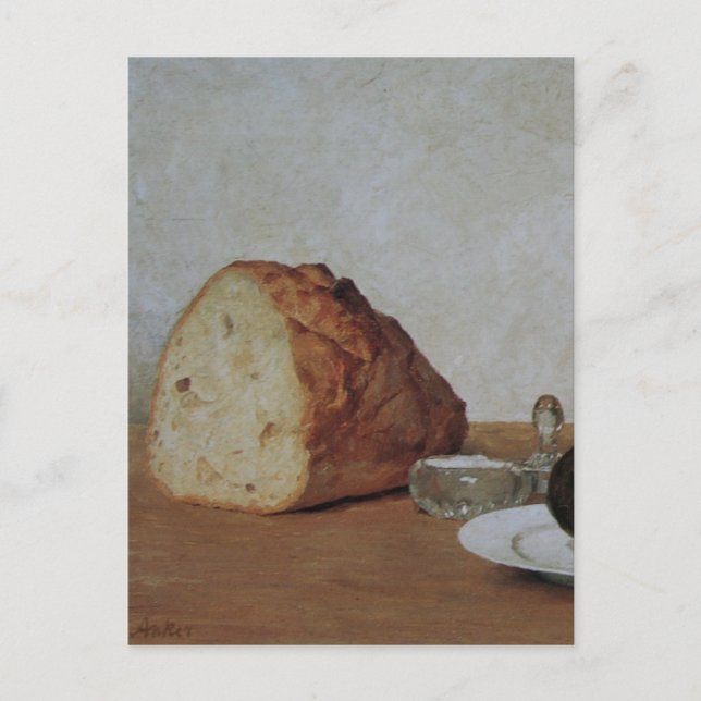 Fortfarande livöl och rädisa - Albert Anker Vykort (Framsida)