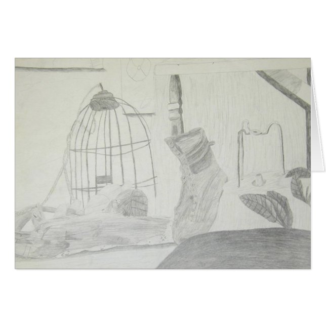 Fortfarande livskort hälsningskort (Framsidan Horizontal)