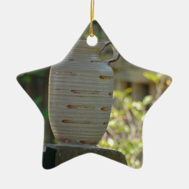 Fortfarande livstid julgransprydnad keramik (Framsidan)