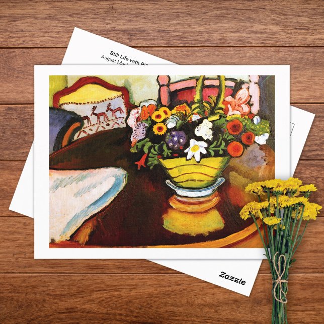 Fortfarande livstidsblommor Augusti Macke Postcard Vykort (Skapare uppladdad)