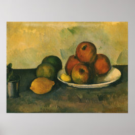 Fortfarande med äpplen av Paul Cezanne Poster