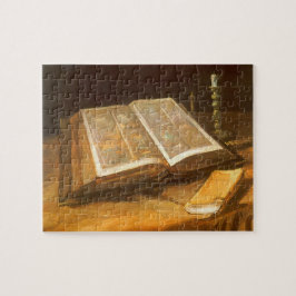 Fortfarande med Bible av Vincent van Gogh Pussel