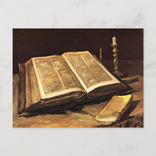 Fortfarande med Bible (F117) Van Gogh Fine Art Vykort