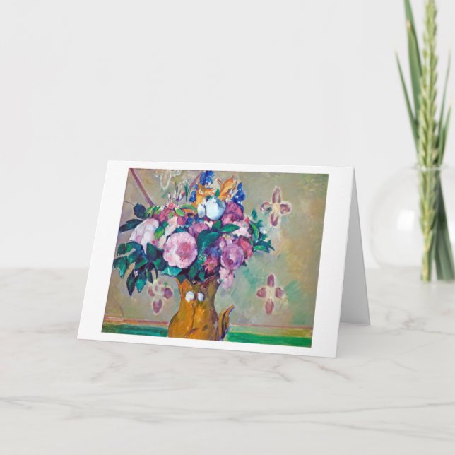 Fortfarande med blommor, Paul Cezanne Kort (Framsida)