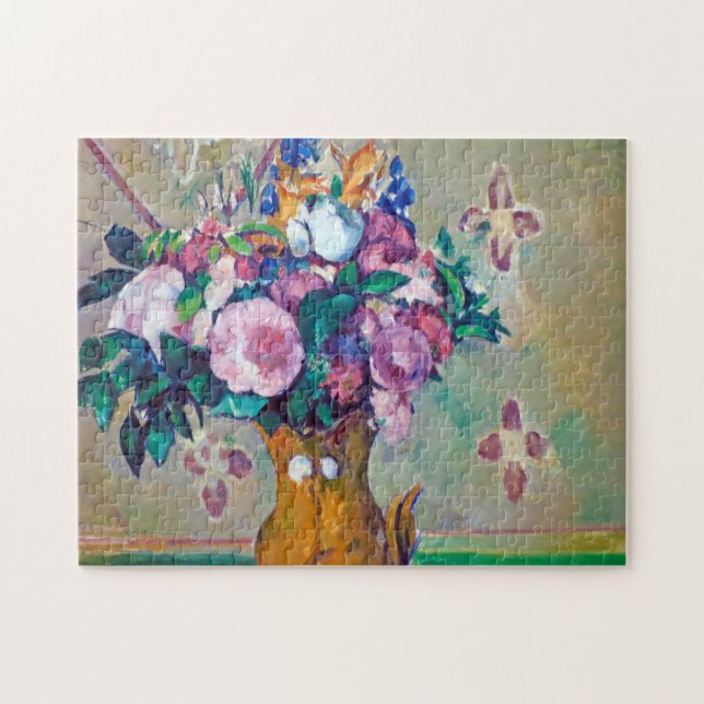 Fortfarande med blommor, Paul Cezanne Pussel (Horisontell)