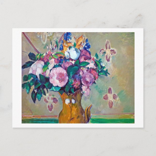 Fortfarande med blommor, Paul Cezanne Vykort (Framsida)