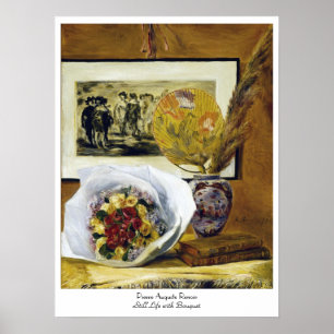 Fortfarande med Bouquet Pierre Auguste Renoir Poster