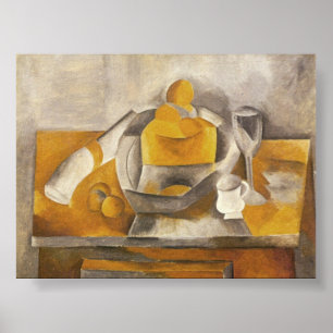 Fortfarande med Brioche av Picasso (1909) Poster