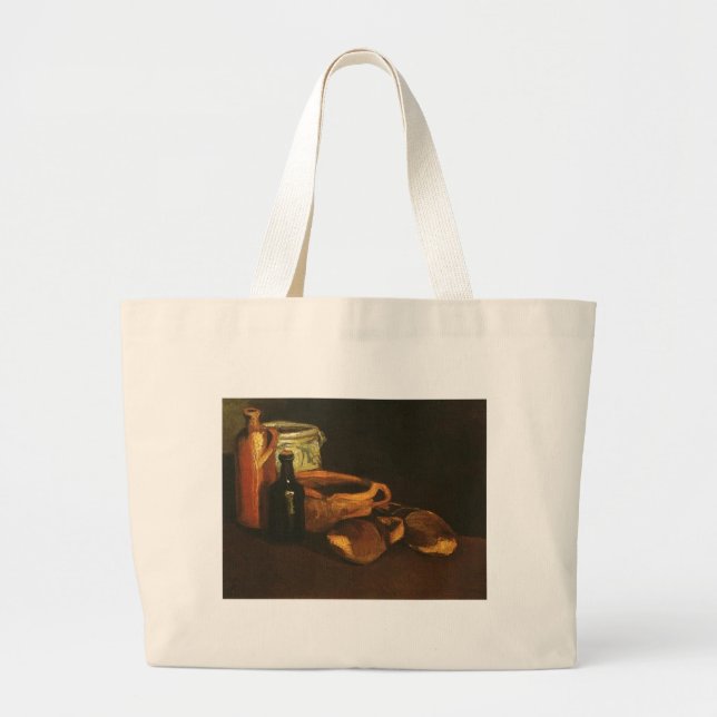 Fortfarande med clogs och Pots, Van Gogh Jumbo Tygkasse (Framsidan)