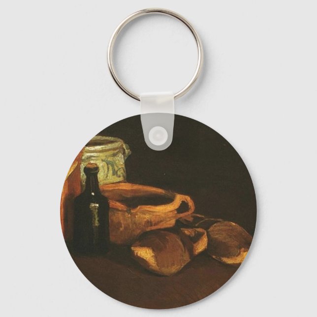Fortfarande med clogs och Pots, Van Gogh Nyckelring (Framsida)
