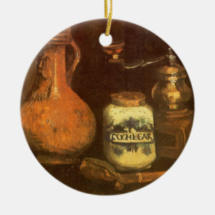 Fortfarande med Coffee Mill av Vincent van Gogh Julgransprydnad Keramik