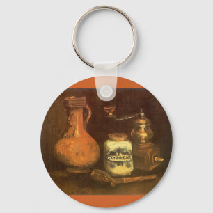 Fortfarande med Coffee Mill av Vincent van Gogh Nyckelring
