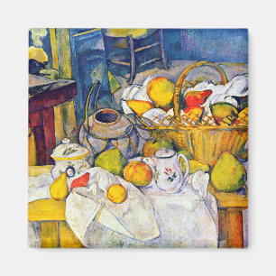 Fortfarande med Fruit Basket, Paul Cezanne Magnet