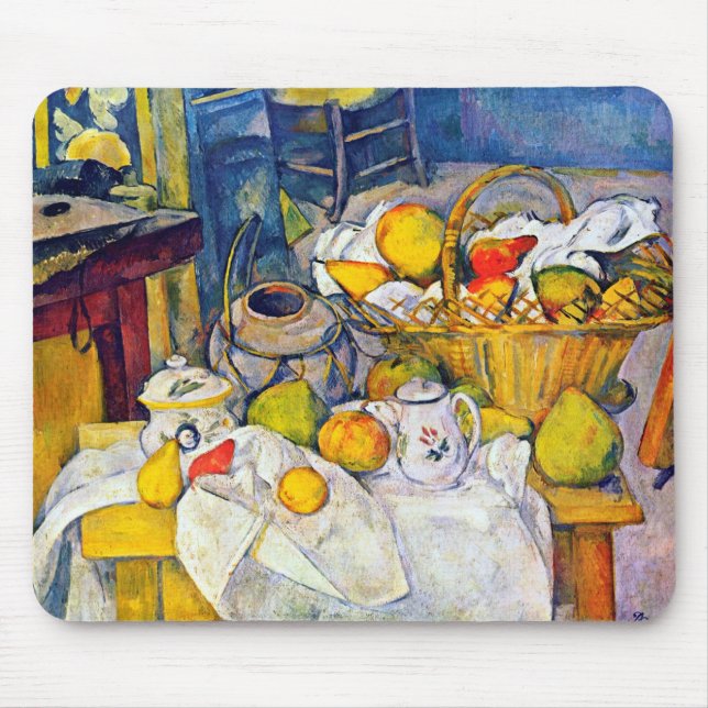 Fortfarande med Fruit Basket, Paul Cezanne Musmatta (Framsidan)