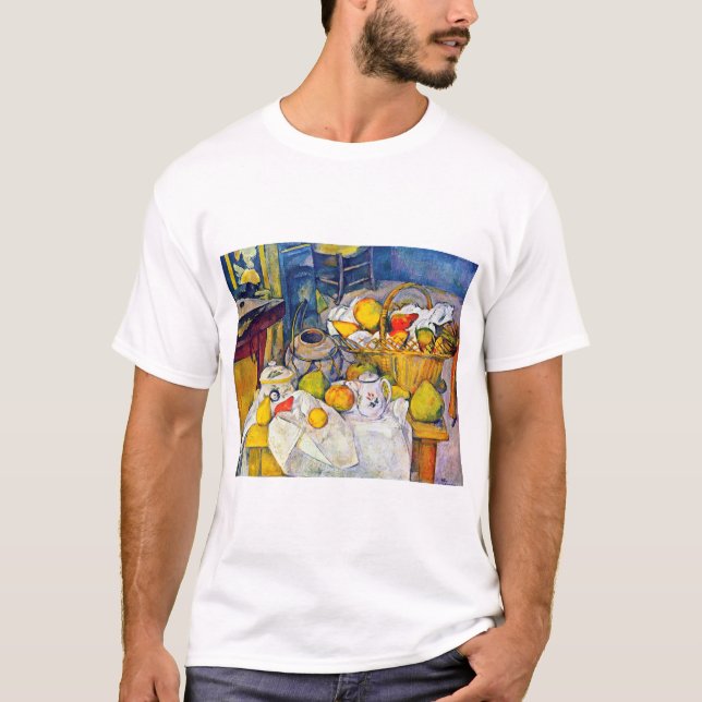 Fortfarande med Fruit Basket, Paul Cezanne T Shirt (Framsida)