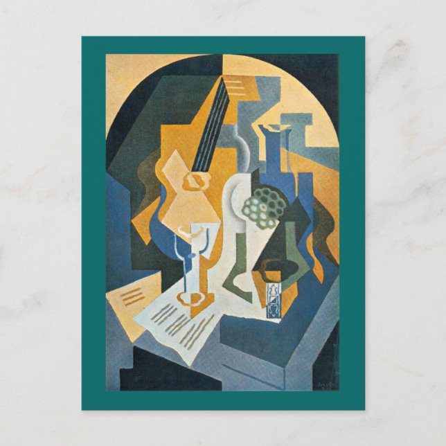 Fortfarande med Fruit Dish och Mandolin Vykort (Framsida)