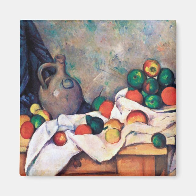Fortfarande med frukt, Paul Cezanne Magnet (Framsidan)