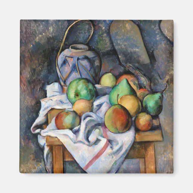 Fortfarande med frukt, Paul Cezanne Magnet (Framsidan)