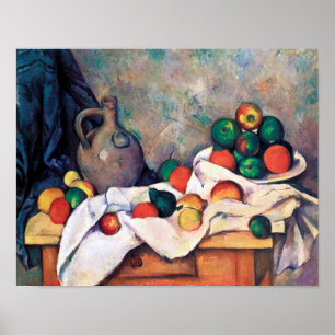 Fortfarande med frukt, Paul Cezanne Poster