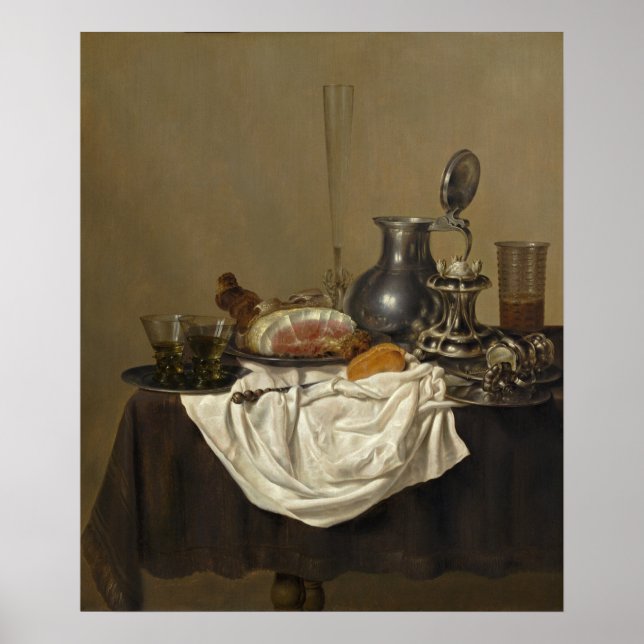 Fortfarande med Ham - Gerret Heda Fine Art Poster (Framsidan)
