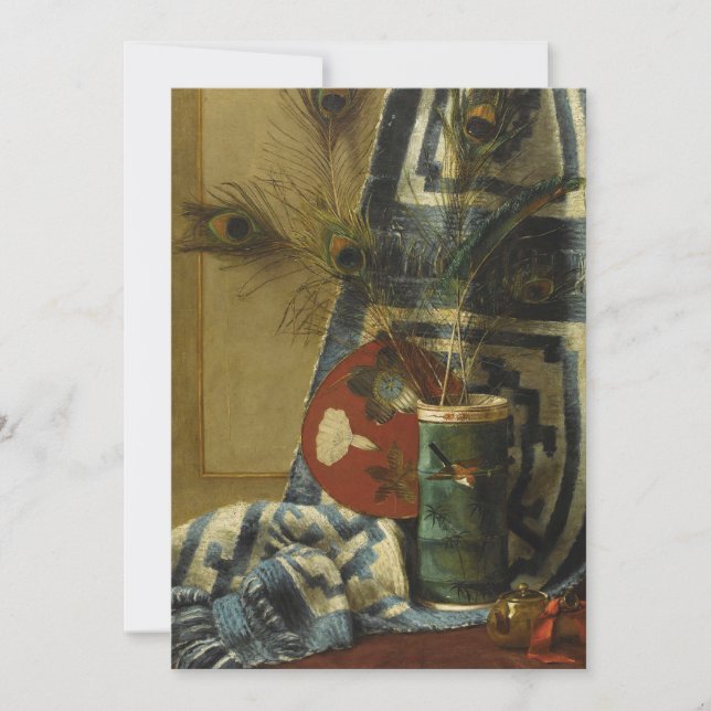 Fortfarande med Peacock Feathers (Framsida)